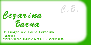 cezarina barna business card